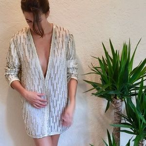 Vintage 90s Sequin Embroidered Dress or Jacket